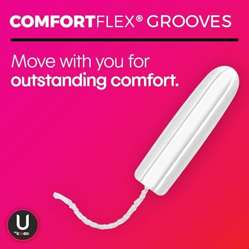 U by Kotex Click Compact Tampons, Super Absorbency, Unscented, 32 Count