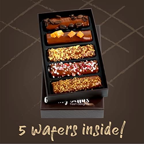 Granny Bellas Easter 5 Chocolate Covered Wafers for Girlfriend, Boyfriend, Him, Her Gift Basket, Spring Treats Hamper Stuffer, Prime Dairy Chocolate Cookie Gifts Baskets, Cake Delivery Christmas Holiday Thanksgiving