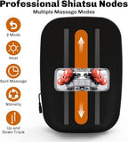Solucky Back Massager for Pain Relief Deep Tissue, Back Massager with Heat, Deep Kneading Massage for Back, Adjustable Intensity & Dual Modes, Red Light Heating Therapy, 12V Corded for Home & Office