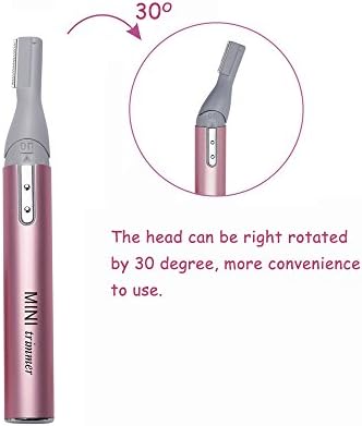 Mini Rotatable Lady Shaver Electric Bikini Facial Precision Trimmer Eyebrow Shaper Razor Kit Underarm Leg Body Hair Remover(Battery Operated) …
