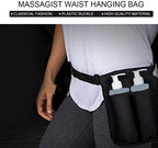 Brrnoo Massage Bottle Holster Kit, Double Oil Spa Dispenser Holder Lotion Holster, Adjustable Lotion Waist Hanging Bag Massage Accessories Supplies