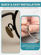 SPORTS WORLD VISION Glasses Titanium Nose Pads | Oval Shape Non-Slip Nose Pads for Glasses | 13mm Screw-in Easy Replacement and Comfortable Fit 1 Pair in Rose Gold Finish