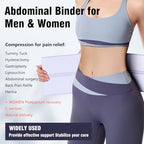 Cozyhealth Elastic Universal Post Surgery Abdominal Binder Lower Waist Support Belt, Wide Belly Girdle Postpartum Stomach Surgical Compression Belly Band for Men and Women (2 Panel - 6", Small)