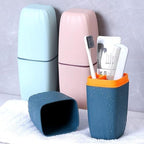 Toothbrush Cup Toothbrush Holder with Cover Travel Boothbrush Holder Portable Toothbrush Case and Carrier for Bathroom School Business Trip Pink