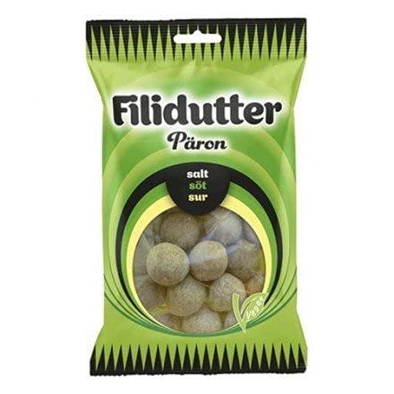 10 x 65g Filidutter Päron Pear salt sweet sour vegan candy bag