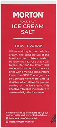 Morton Ice Cream Salt, Rock Salt, 4 Pounds (Pack of 8)