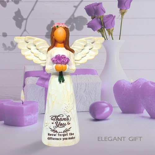 Thank You Gifts for Women, Coworkers, Teachers, 5.5" Angel Figurines Appreciation Gratitude Retirement Gifts for Woman
