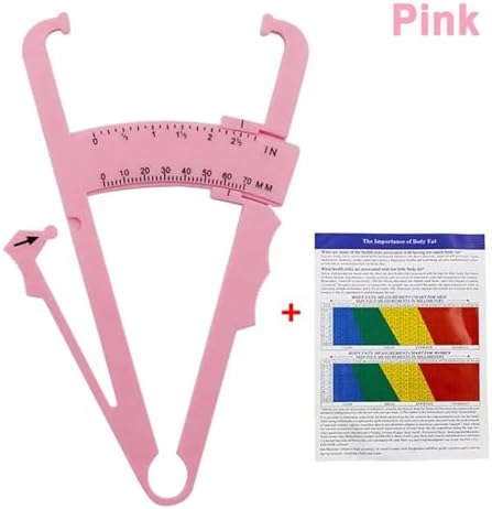 Personal Body Fat Caliper Analyzer Measure Charts Fitness Slim Keep Health Tester Body Fat Monitor Sebum Meter Folder (Color : Pink)