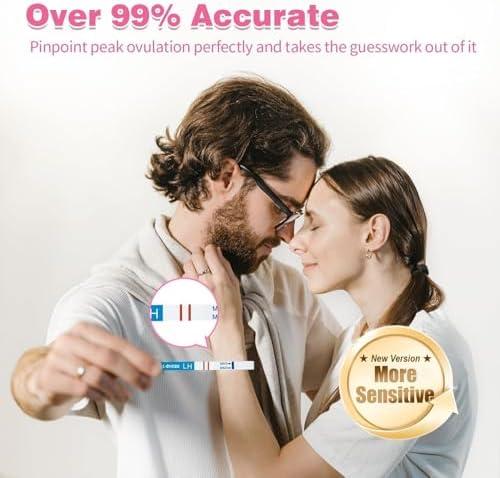 25 Count Ovulation Test Strips with Cups, Bulk Ovulation Test Strips for Women, Ovulation Predictor Kit, Accurate Fertility Tests for Home, Individually Wrapped 5mm LH