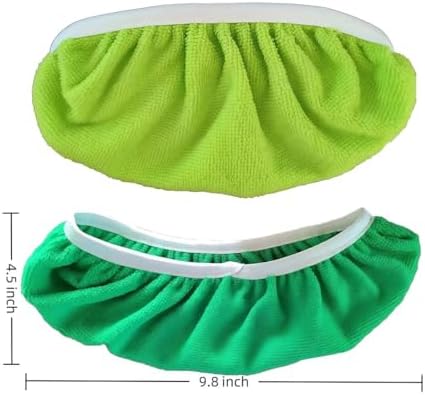 4-Pack Microfiber Mop Pads - Washable Replacement Cloths 10x4.5 Inch for Floor Cleaning and Dust Mopping