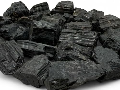 Rough Black Tourmaline Crystals - Raw Natural Black Tourmaline Stones Bulk - Crystal Healing (1-2", 3, count)