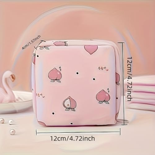 Sanitary Napkin Storage Bag Creative Minimalist Cartoon Print Portable Toilet Paper Organizer for Travel Bathroom and Purse, BlueBear