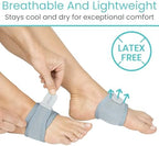 Vive Foot Arch Support Brace (Pair) - Wrap Corrector for Flat Feet, Plantar Fasciitis, Pain Relief, Fallen Arches - Compression Sleeve Strap, Gel Bands Inserts for Women & Men, Wear Under Socks (Gray)