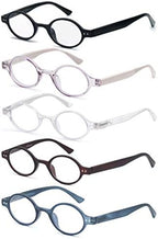 HEEYYOK 1.50 Round Reading Glasses For Women Men 5-Pack,Spring Hinge,Retro Mini Comfort Circle Mens Readers for small face women