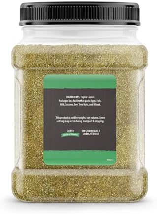 Birch & Meadow 1.3 lb of Ground Thyme, Soups & Pastas, Traditional Seasoning