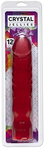 Doc Johnson Crystal Jellies - 12 Inch Big Boy - Pink