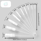 10 Pcs Nylon Straw Cleaning Brush Set – Bottle Pipe Cleaner Brushes for Straws, Kettles, Tubes & Spouts – Flexible Stainless Steel Wire with High-Density Nylon Bristles – Multi-Size Pipe Cleaner Set