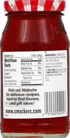 Smuckers Strawberry Jelly, Made with Real FruitJuice, 12 oz Glass Jar (Pack of 1)