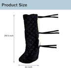 Winter Warm Cast Sock, Thick Fleece Foot Cast Cover - Below the Knee Cast Toe Boot Cover, Foot Warmer for Broken Foot, for Fractured Foot Leg Ankle Joints Protective Accessories, Black