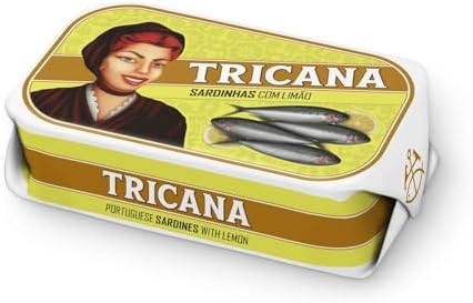 Ticana Portugal - Gourmet Canned whole Sardine in Olive Oil and Lemon - 4.23oz / 120gr (Pack of 5 cans)