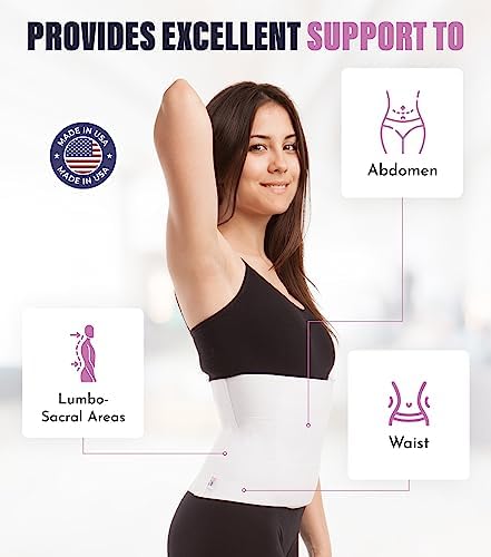 ITA-MED 9” Abdominal Binder for Men & Women - Helps Recover Post-Surgery, Postpartum & Hernia, Made in USA (M)