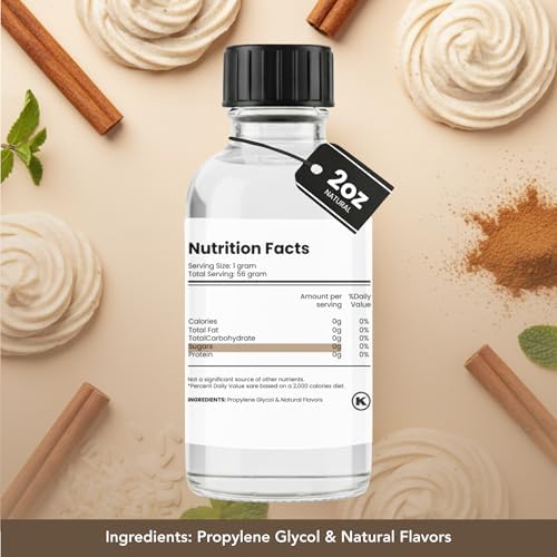 Dolce Flav Natural Horchata Extract, Water Soluble – 2 oz | Authentic Cinnamon Rice Flavoring for Baking, Desserts, Beverages & Syrups – Sugar Free, Kosher, Allergen Free