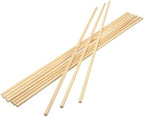 Perfectware Wooden Lollipop Sticks, 1/4 Inch x 12 Inch, Craft Dowels, 50 Count