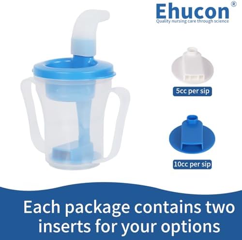 Dysphagia Regulating Drinking Cup for Swallowing and Disorders People,Dispenses 5cc or 10cc of Liquid Each Time,No Thickener is Used.Helps to Prevent Choking