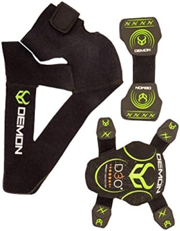 Demon United X D3O Shoulder Stability Brace with D3O Impact Protection- Neoprene Shoulder Support w/ D3O for Rotator Cuff, Labrum Tear, AC Joint Pain, Shoulder Compression Sleeve (Small/Medium)