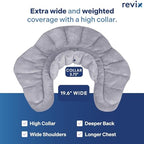 REVIX Microwavable Heating Pad for Neck Shoulders and Back, Microwave Heated Neck Wrap with Moist Heat, Light-Gray