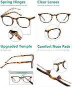 Eyekepper (Must Buy Both Eye) Tortoise-Left Eye +1.75 Reading Glasses Different Strength Each Eye Retro Readers