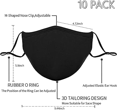 Black Reusable Breathable Cloth Face Protection，Adjustable Washable Male and Women Fashion Face Protection Cover