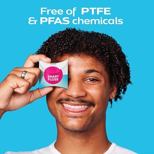 DrTung's Smart Floss - Natural Floss, PTFE & PFAS Free Floss, Gentle on Gums, Expands & Stretches, BPA Free - Cardamom Flavor, Colors Vary (10 Pack)