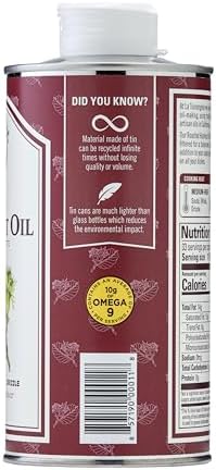 La Tourangelle Roasted Hazelnut Oil, High-Oleic Oil Great for Baking, Stir-Frying, and Vinaigrettes, 16.9 Fl Oz