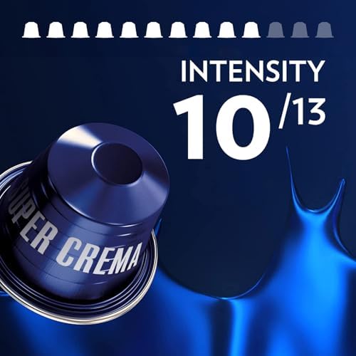 Lavazza Super Crema Aluminum Capsules Compatible with Nespresso* Original Machines, Medium Roast, Arabica and Robusta Blend (60 Capsules)