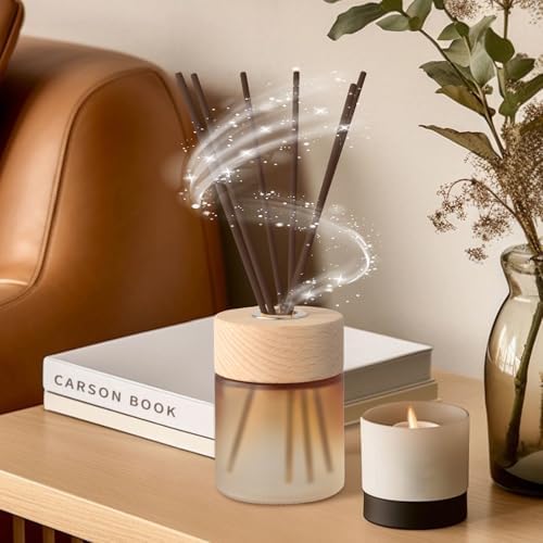 10inch Diffuser Replacement Sticks - 60Pcs Aroma Reed Fragrance Sticks Refill for Home and Bathroom - Rattan Essential Oil Sticks for Scented Diffuser