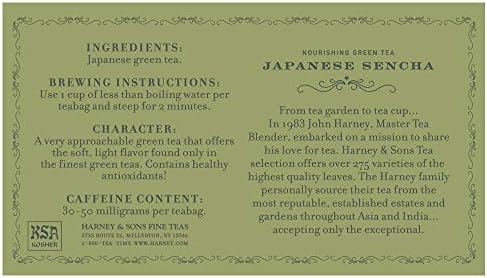 Harney & Sons Japanese Sencha Green Tea, 50 Tea Bags