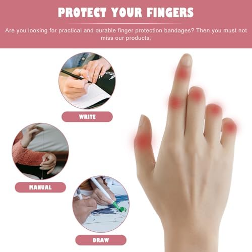 Healifty Durable Self-Adhesive Finger Bandages 12 Rolls Elastic Cohesive Wraps for Sports Injury Protection and Daily Finger Support 1.77X0.98 Inches