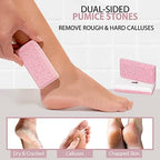 Siliglass Pumice Stone Callus Remover for Feet, Elbows, Hands, and Knees, Spain Made - 2 in 1 Pedicure Exfoliator and Scrubber for Rough, Hard Skin (1 Pack)