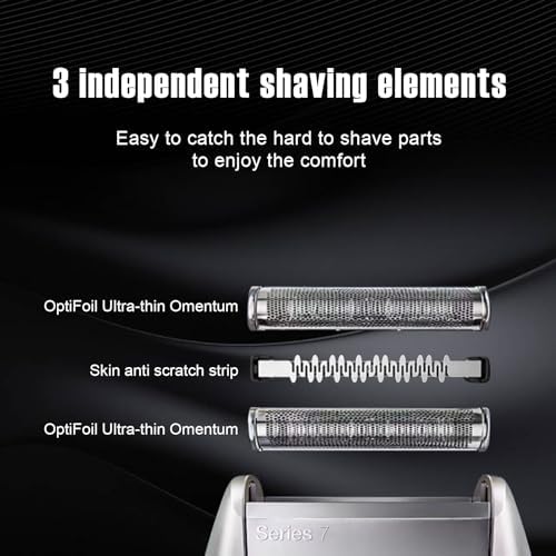 2Pack Series 7 Replacement Head for Braun Series 7 Foil Shaver Replacement Heads Compatible with 70s Replacement Compatible with Series 7 Shavers 70s 720,750CC, 760CC,790CC,9565 Foil Shaver