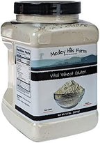 Vital Wheat Gluten By Medley Hills Farm 1.5 lbs. in Reusable Container - High in Protein - Vegan - Non GMO - Keto Friendly - Make Seitan - Great Vital Wheat Gluten for Bread Making
