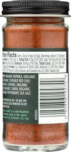 Frontier Co-op Organic Harissa Seasoning, 1.9 Ounce Bottle, N. African Heat with Chili Peppers, Cayenne, Paprika & Coriader
