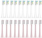 Soft Bristle Replaceable Heads Replacement Brush Head,Compatible for Xiaomi Electric Sonic Toothbrush Soocas X5 X3 X1 X3U(10White 10Pink)