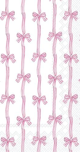IHR Ideal Home Range Dinner Napkins Rosanne Beck Disposable 3-Ply Paper Hand Towels, 8.5" x 4.5", Baby Toile (Pink), 16-Count