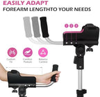 Dyna-Living Ergonomic Forearm Crutches for Adults - 3 Adjustable Angles Folding Forearm Crutches, Lightweight Aluminum Crutches with Adjustable Elbow Elastic Band