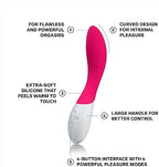 LELO Mona 2 G Spot Vibrator for Women, G Spot Toy for Discrete Pleasure, Curved Vibrator Sex Toy for G Spot, Adult Toy with 6 Intensity Modes, Cerise