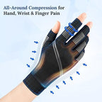 Arthritis Gloves for Women for Pain,All-Around Compression Gloves for Men,Finger extension with Anti-Slip Grip,Support Gloves for Pain Relief,Carpal Tunnel