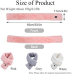 TopHomer Heated Scarf Rechargeable,Electric Heating Pad Blanket Shawl Neck Wrap 3-Level Heated Adjustments Warmer USB Graphene Intelligent Self Warming Winter Portable Scarves, White