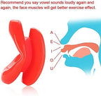 Lip Trainer,ANGGREK 1 Silicone Face Lifting Oral Exerciser Mouth Muscle Tightener Tightening Anti-Wrinkle Tool Red(red)