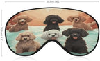 Poodles Dogs Sleep Mask for Women Men Soft Breathable Sleep Eye Mask Soft Eye Cover Light Blocking Sleeping Masks Adjustable Blindfold for Travel Home Office Naps & Gifts